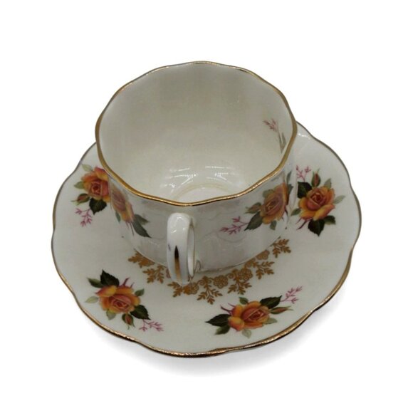 STRATFORD Bone China TEA Cup Yellow Rose Floral Design Vintage - Picture 5 of 11
